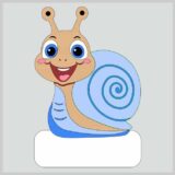 Geburtstafel Schnecke zum selber machen