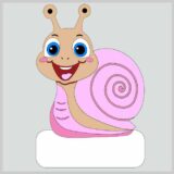 Geburtstafel Schnecke für Mädchen zum selber machen