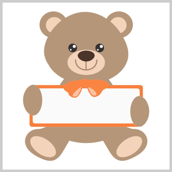 Geburtstafel Teddybär