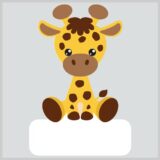 Geburtstafel-Giraffe