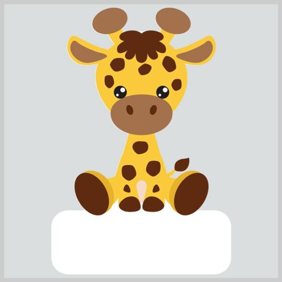 Geburtstafel-Giraffe