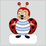 Geburtstafel-Marienkäfer-Junge zum selber Bemalen