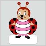 Geburtstafel-Marienkäfer-Mädchen-zum selber Bemalen