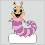 Geburtstafel-Raupe-Mädchen selber machen