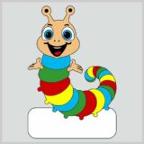 Geburtstafel-Raupe zum selber machen